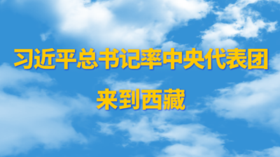 习近平总书记率中央代表团来到西藏