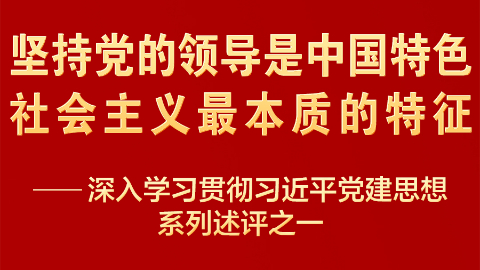 深入学习贯彻习近平党建思想系列述评之一